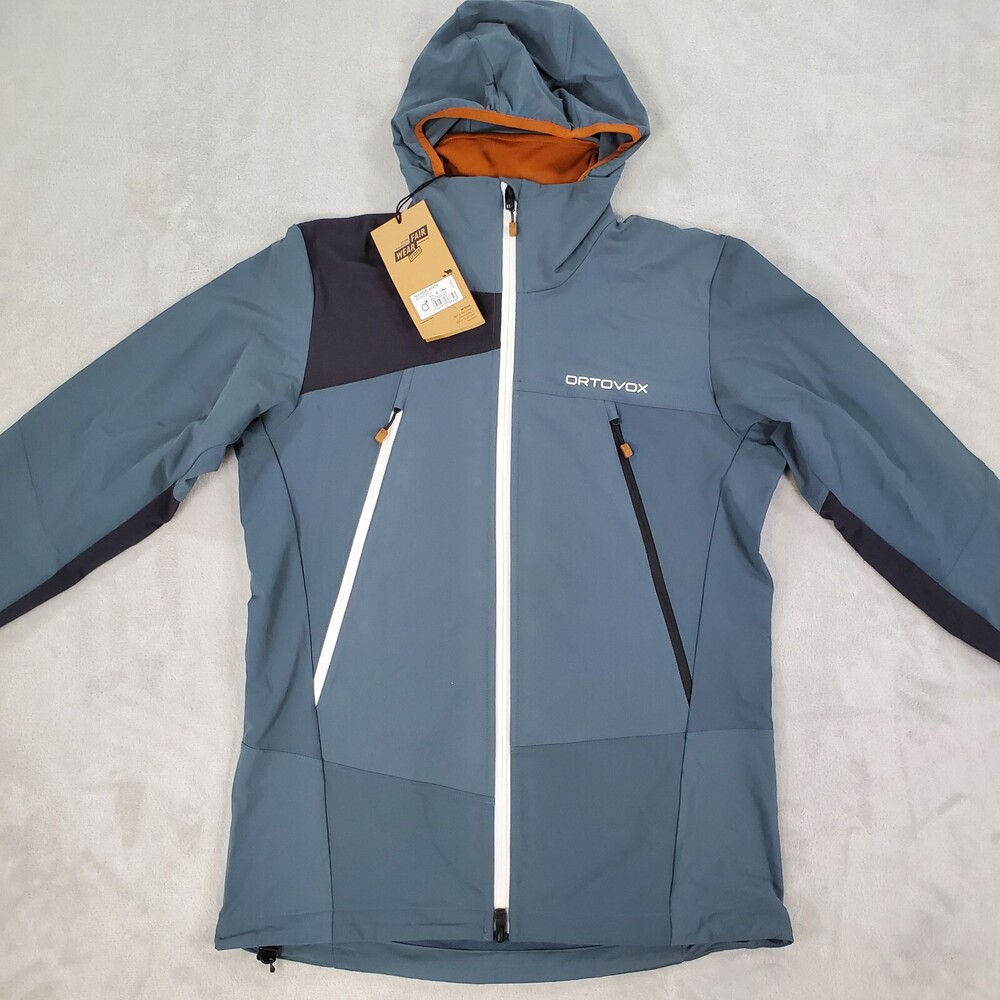 Ortovox Pala Hooded Softshell Jacket Men Medium Dark Arctic Grey Scuff Resistant